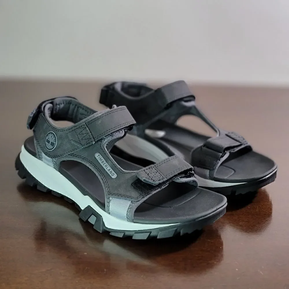 Timberland Garrison Trail Sandals Black Leather Comfort Men's Shoes Boots Gray - Picture 10 of 13